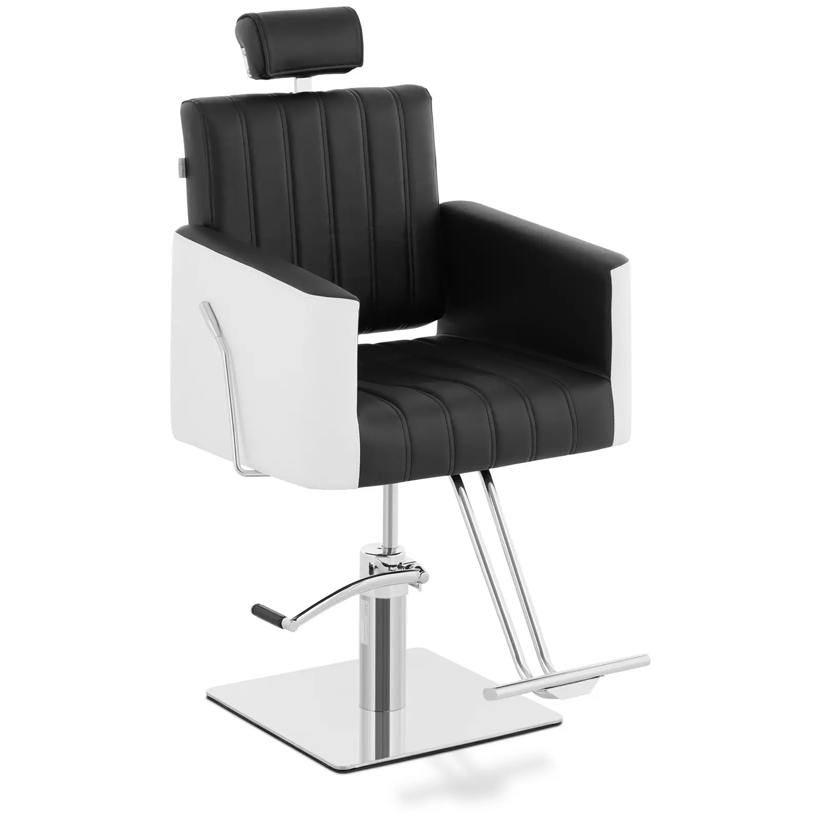 Salonska stolica s osloncem za noge - 470 x 630 mm - 150 kg - crna, bijela