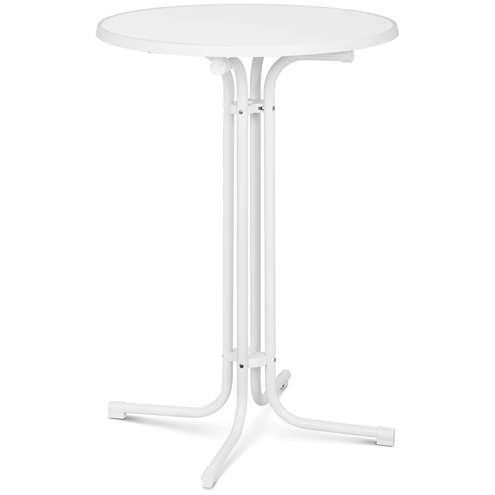 Visoki barski stol - Ø 80 cm - sklopivi - bijeli