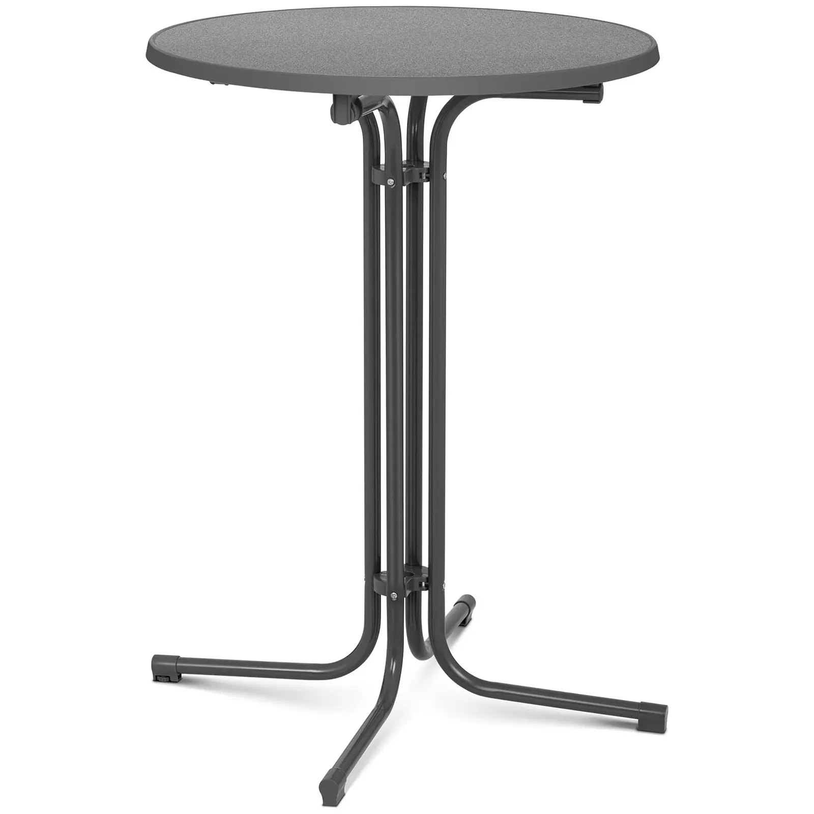 Visoki barski stol - Ø 80 cm - sklopivi - sivi