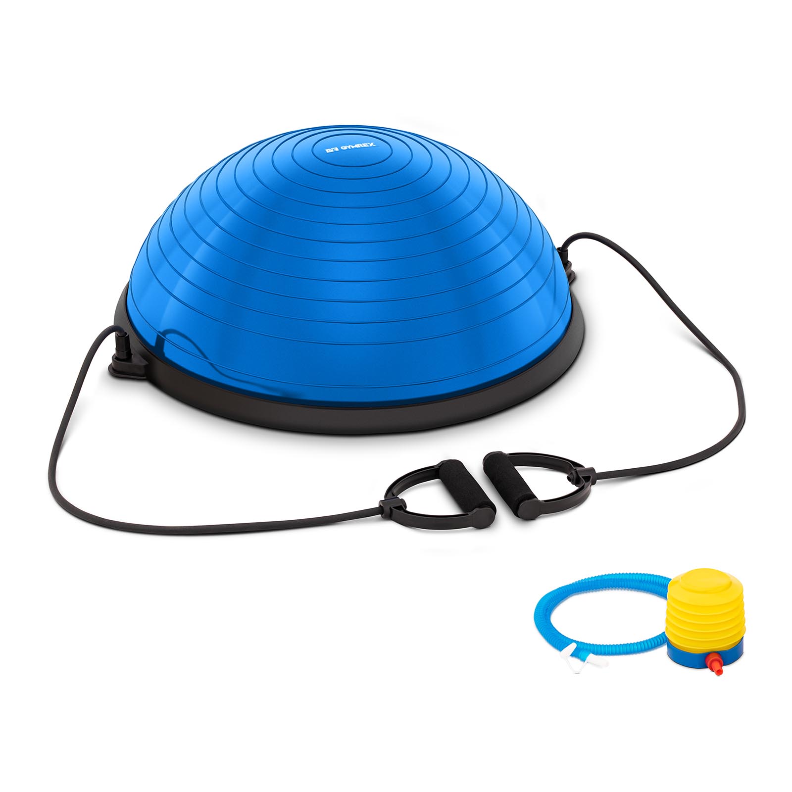 Lopta za jogu uklj. Otporne trake - 220 kg - plave