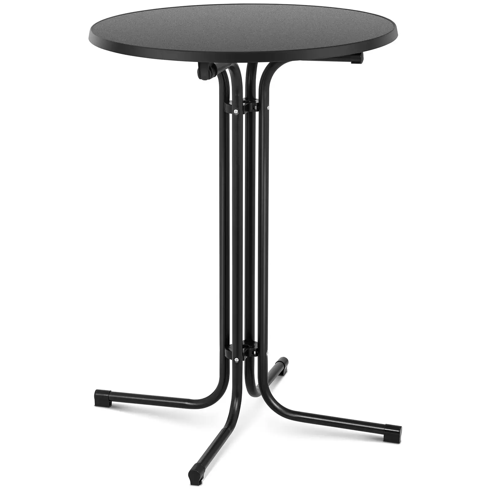 Visoki barski stol - Ø 80 cm - sklopivi - crni