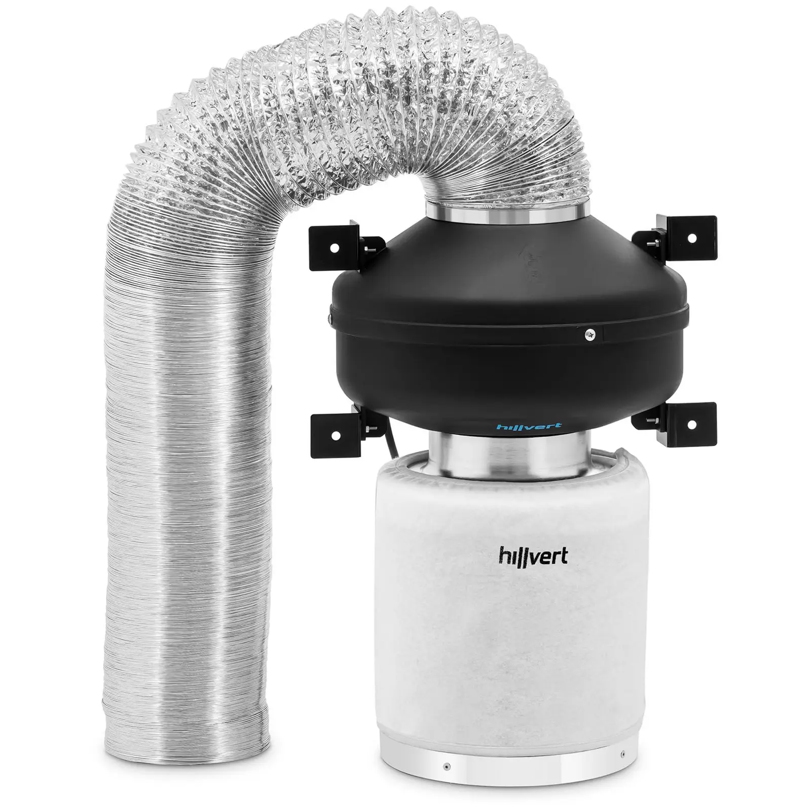 Set filtara za zrak - filtar s aktivnim ugljenom / cijevni ventilator / crijevo za ispuh zraka - 382,2 m³/h - izlaz Ø 125 mm