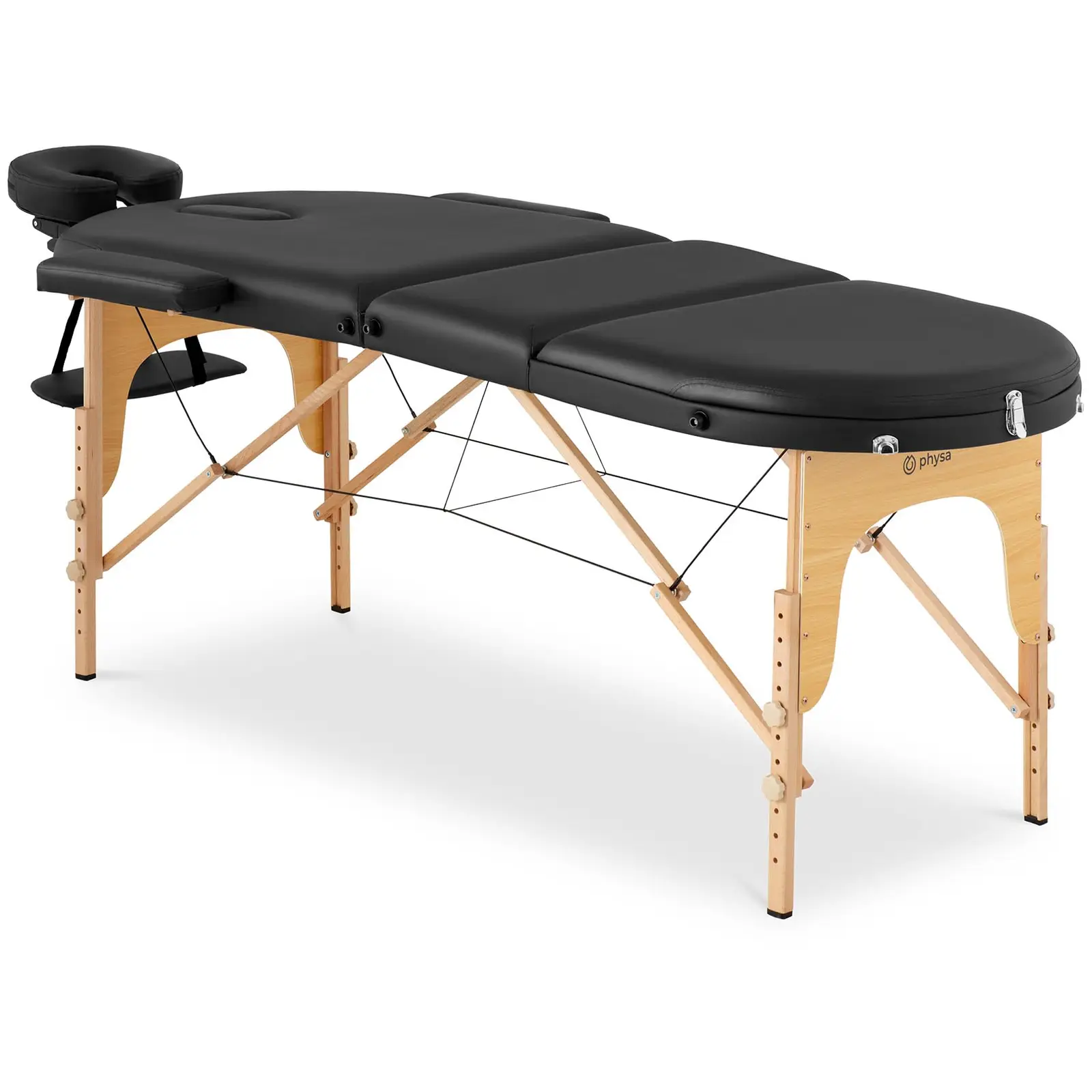 Sklopivi stol za masažu - 185-211 x 70-88 x 63-85 cm - 227 kg - crni