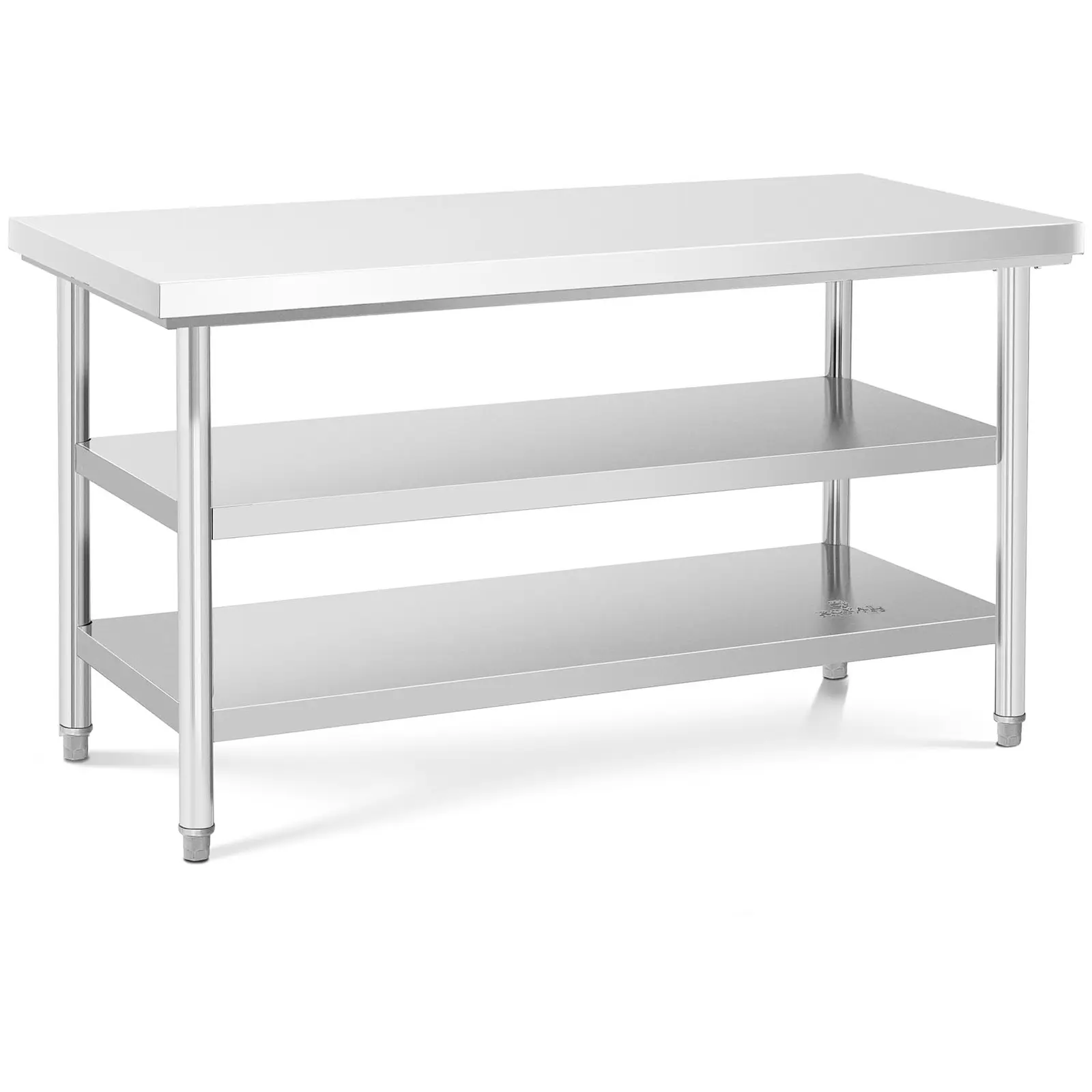 Radni stol od nehrđajućeg čelika - 150 x 70 cm - 600 kg - 3 razine