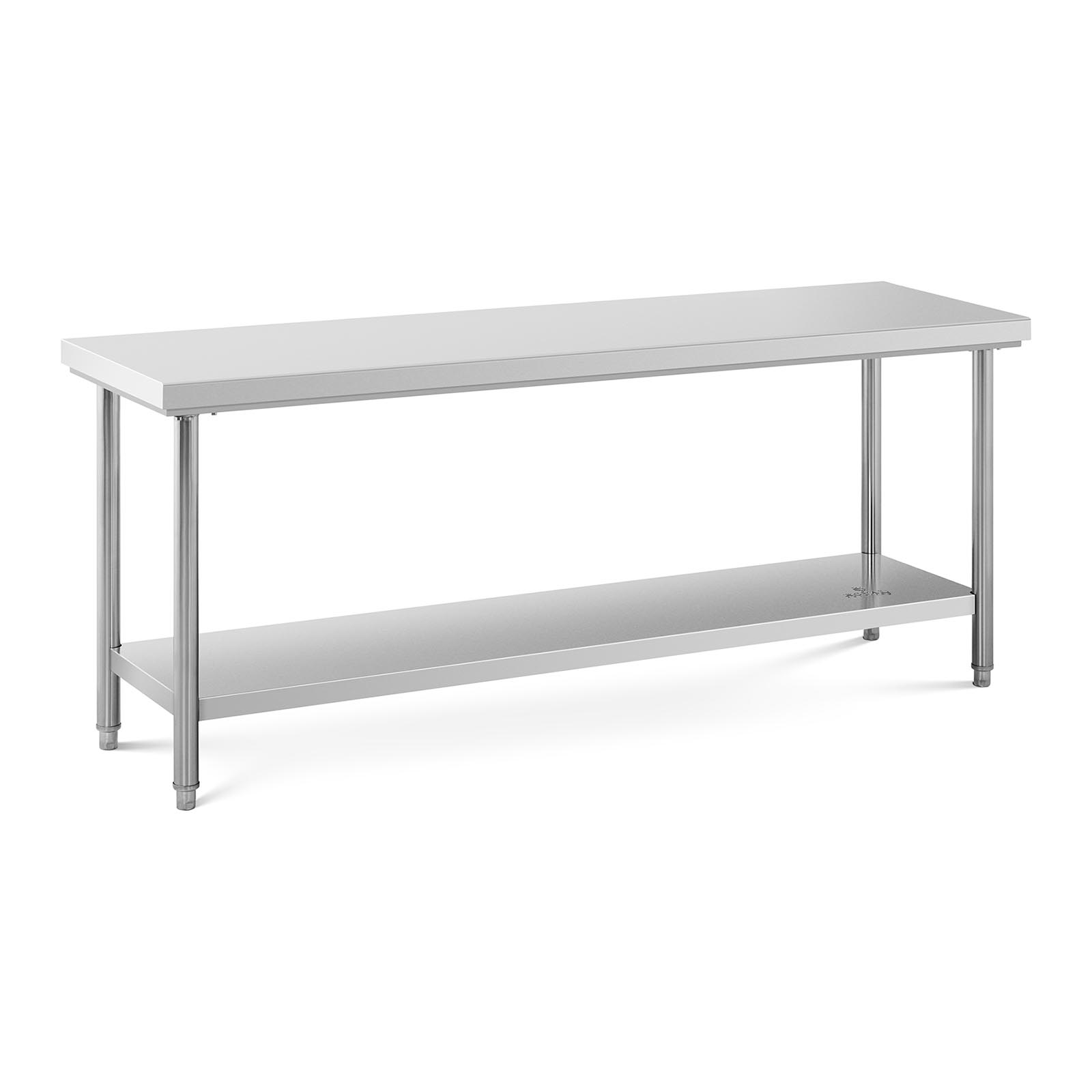 Radni stol od nehrđajućeg čelika - 200 x 60 cm - nosivost 195 kg - Royal Catering